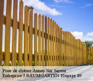 Pose de cloture  annay-sur-serein-89310 Entreprise J.BAUMGARTEN Elagage 89