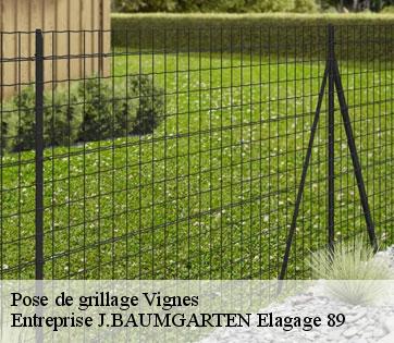 Pose de grillage vignes-89420 Entreprise J.BAUMGARTEN Elagage 89
